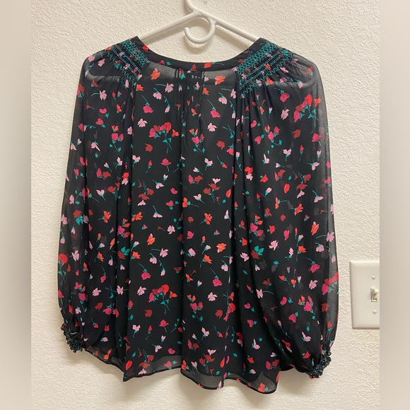 Joie Gontilda Silk Floral Long-Sleeve Top - Picture 9 of 10